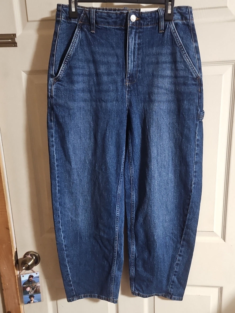 Free Assembly Women's High Rise Cropped Carpenter Barrel Jeans:NEW WITH TAGS: 10